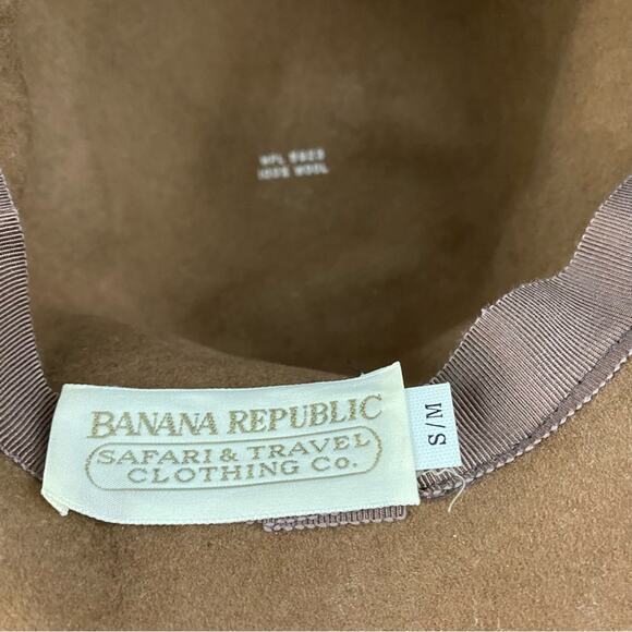 Banana Republic Safari & Travel Co. Vintage 100%‎ Wool Fedora Hat Indiana Jones main image 7